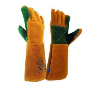 دستکش جوشکاری تمام چرم سیم دوز طرح المانی (10 تایی)